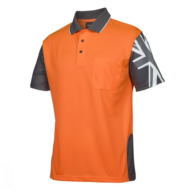 jbs short sleeve southern cross polo orange