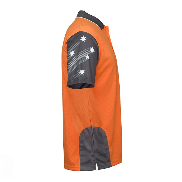 jbs short sleeve southern cross polo orange