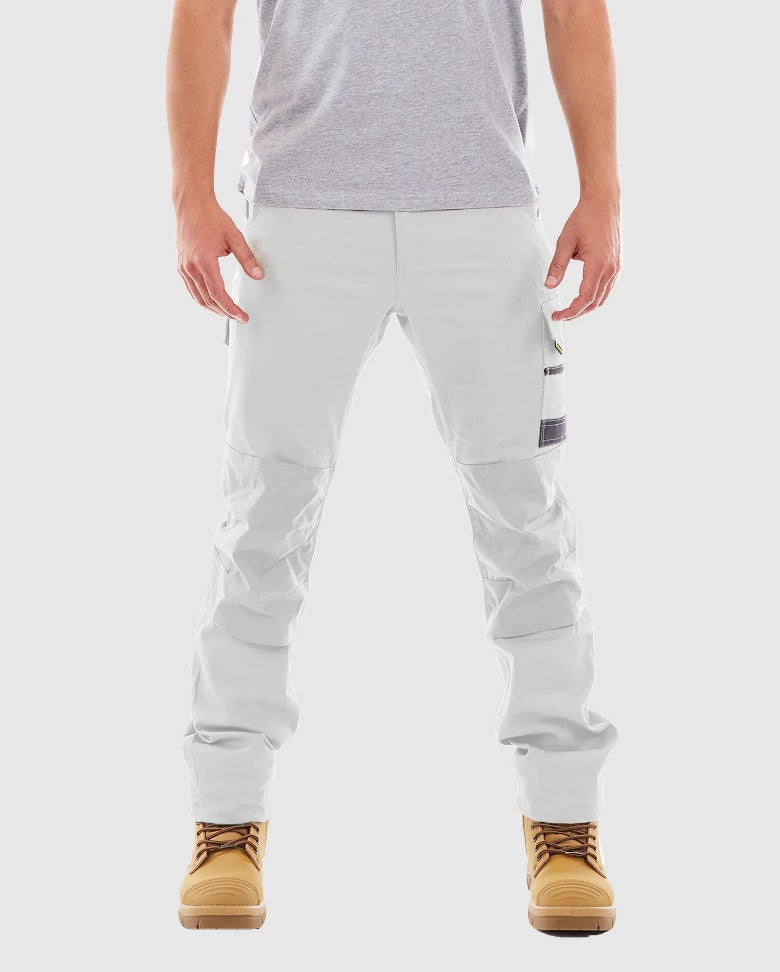 tradie cargo pants white