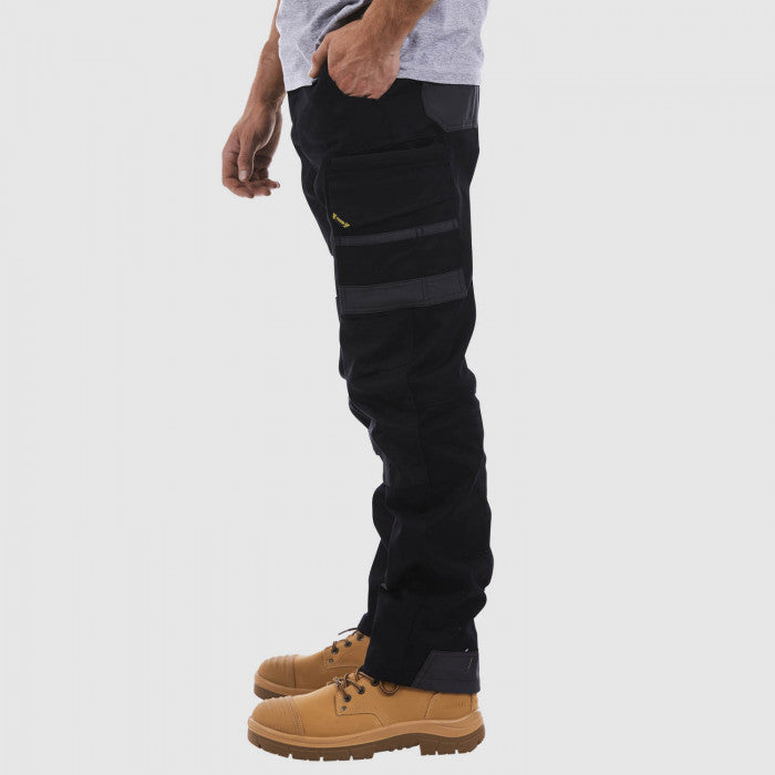 tradie cargo pants black