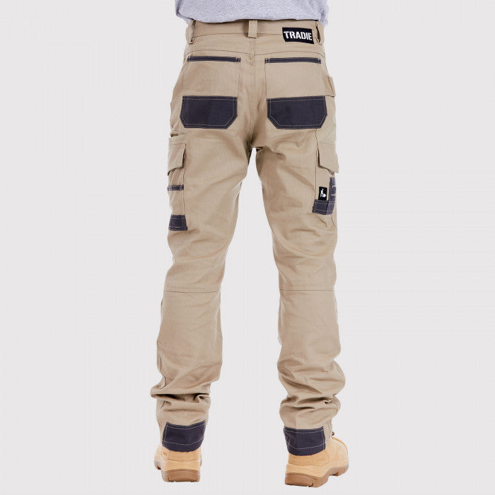 tradie cargo pants khaki