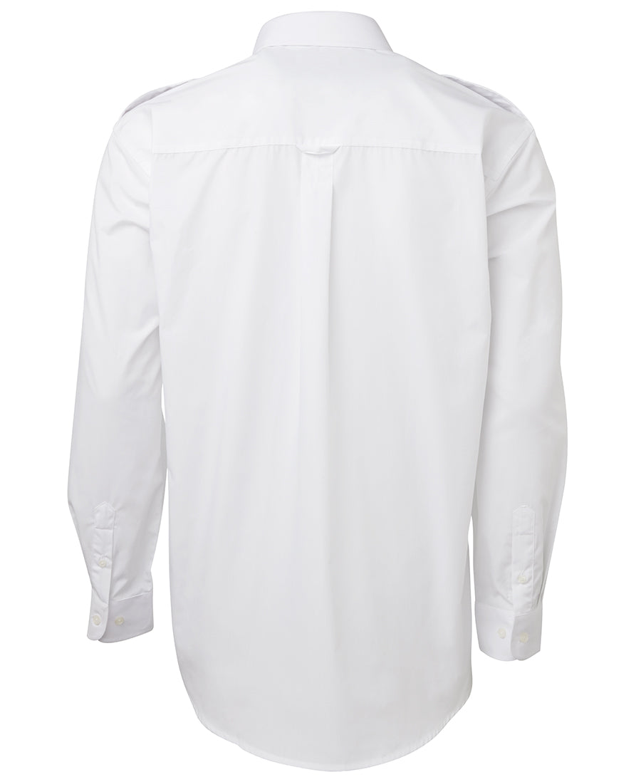 jbs epaulette shirt long sleeve white