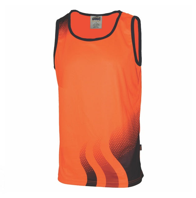 dnc sublimated singlet orange