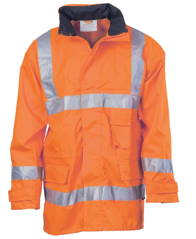 dnc day night rain jacket orange