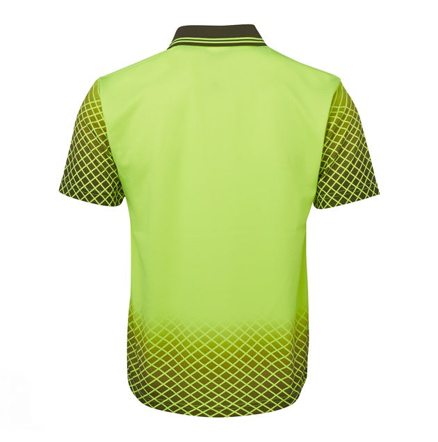 jb's short sleeve net polo yellow