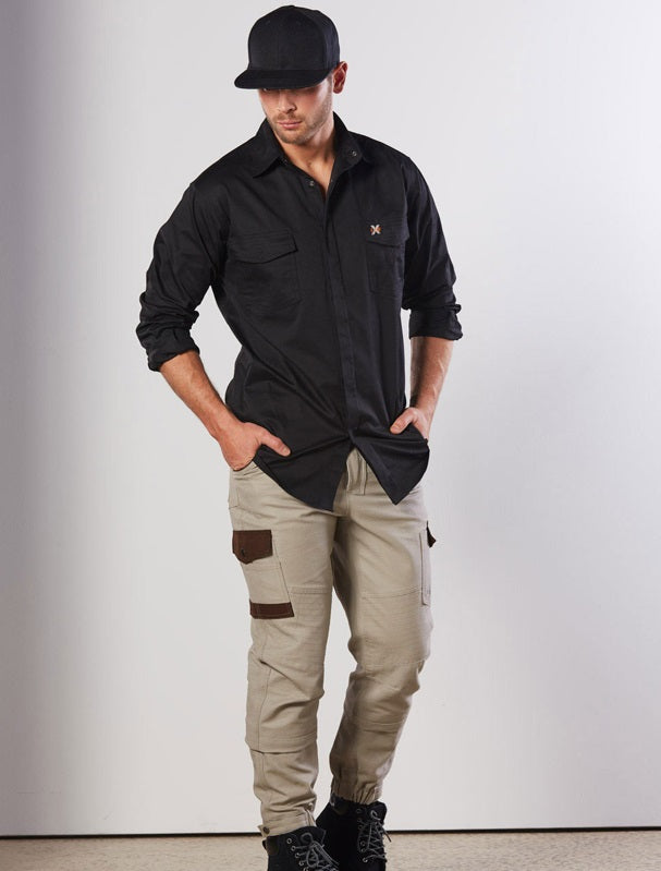 aiw mens stretch work shirt model