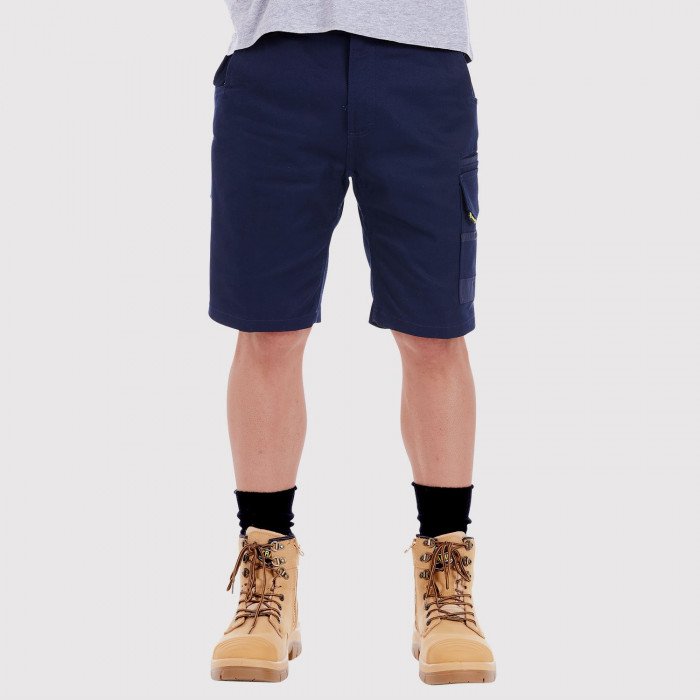 tradie cargo shorts navy
