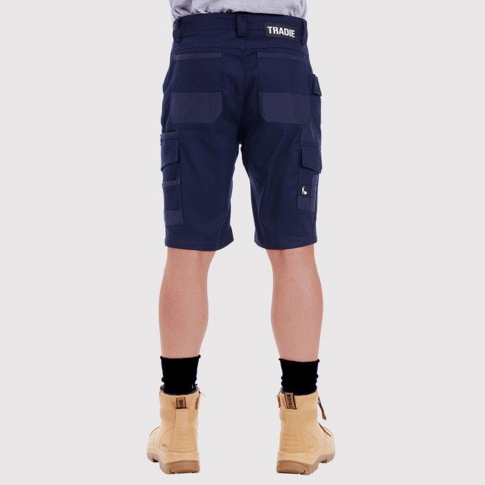 tradie cargo shorts navy