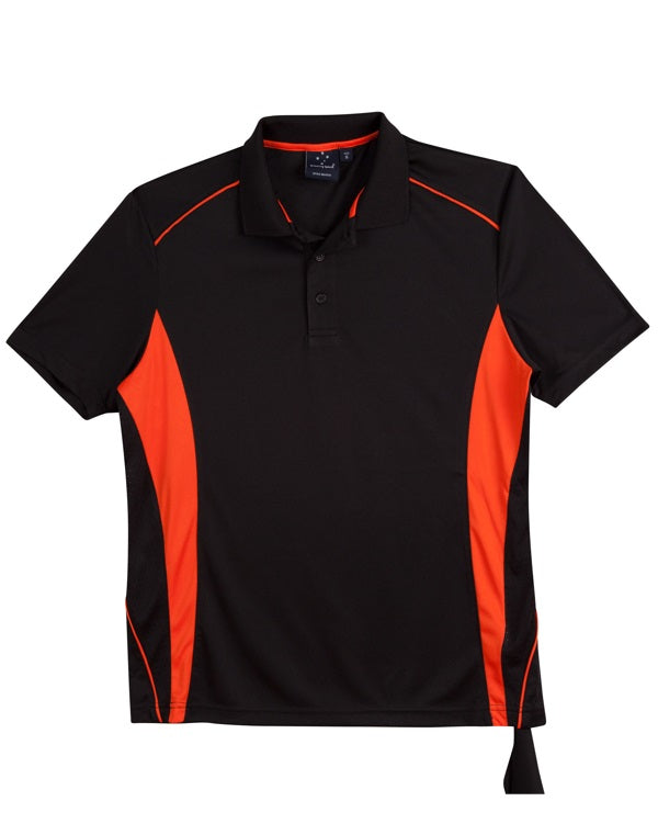 aiw mens pursuit polo black orange