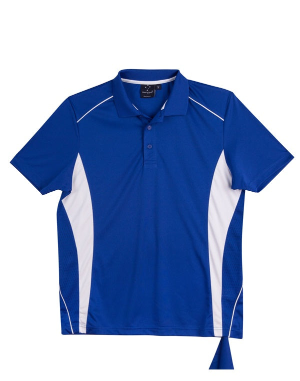 aiw mens pursuit polo royal white