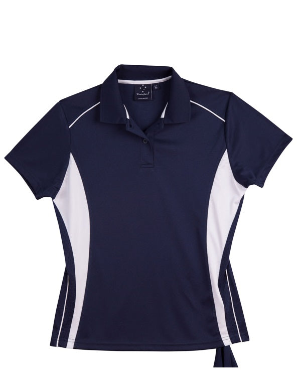 aiw womens pursuit polo navy white
