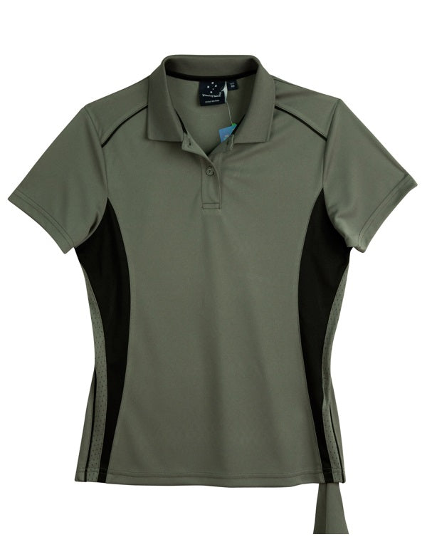 aiw womens pursuit polo ash black