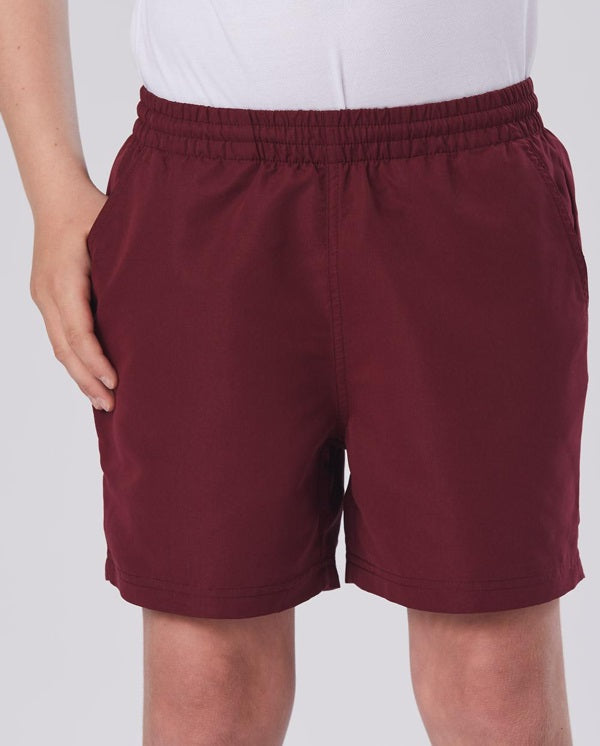 aiw kids sport shorts maroon