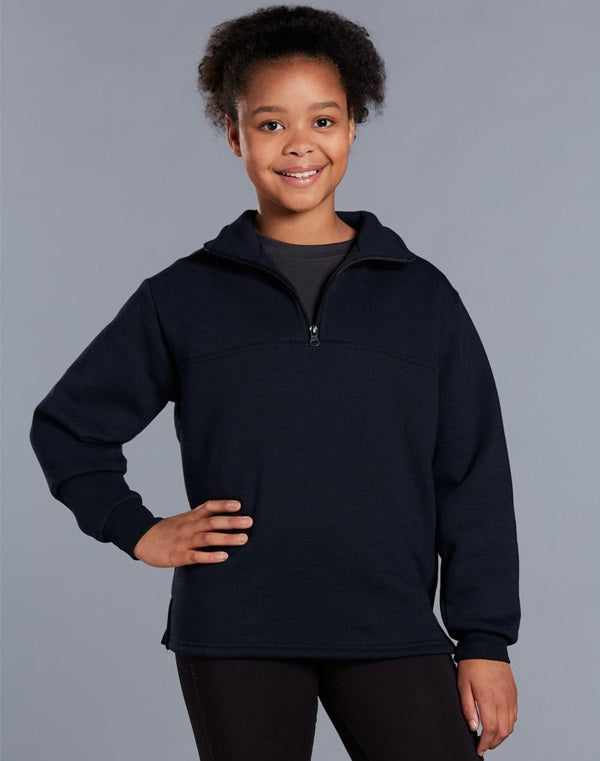 aiw kids half zip fleece navy
