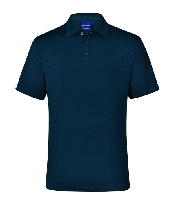 aiw mens bamboo polo ocean blue