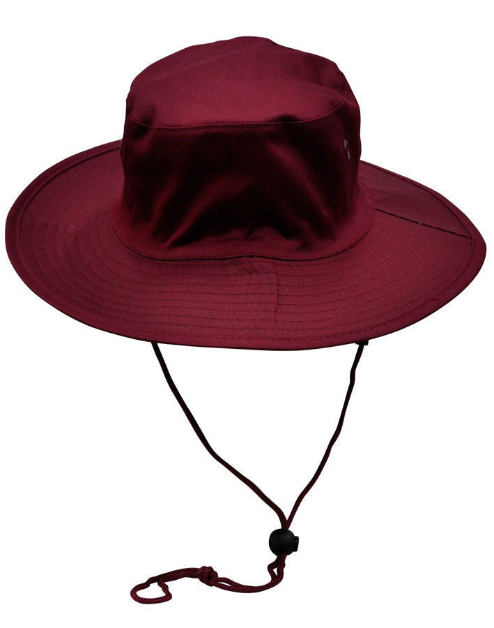 aiw surf hat with strap maroon