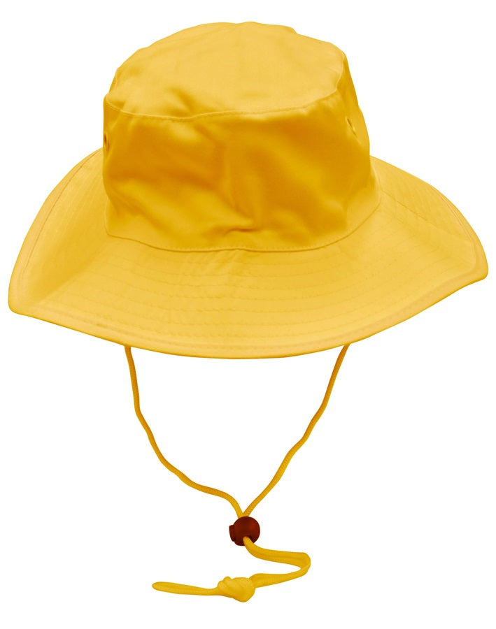 aiw surf hat with strap gold