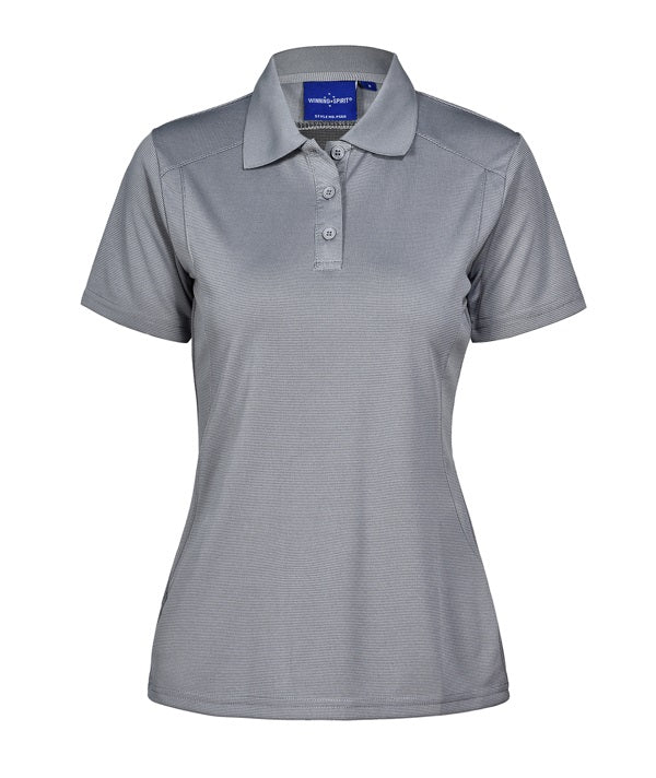aiw womens bamboo polo cool grey