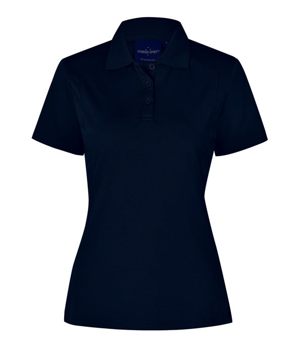 aiw womens bamboo polo navy