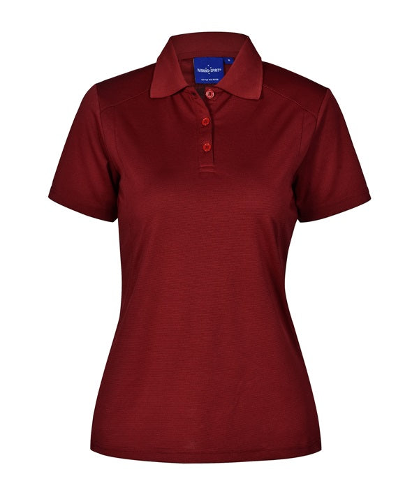 aiw womens bamboo polo ruby