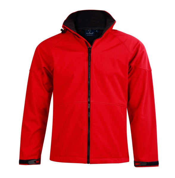 aiw kids softshell jacket red black