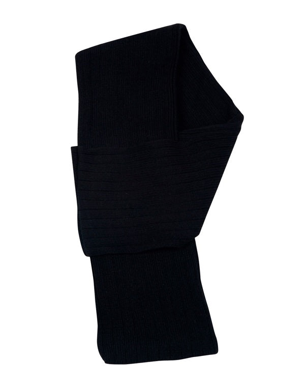 cable knit scarf black