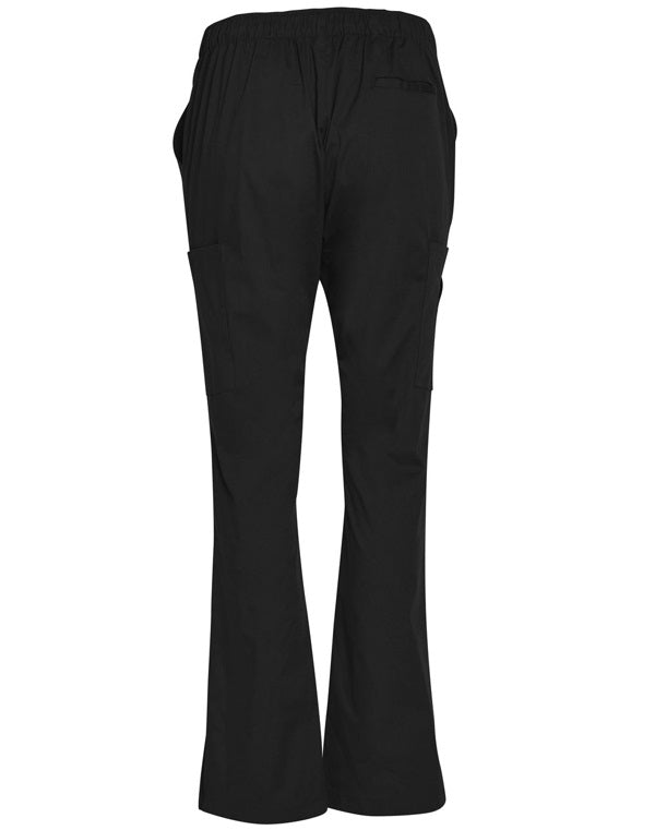 aiw ladies semi-elastic scrubs pants black