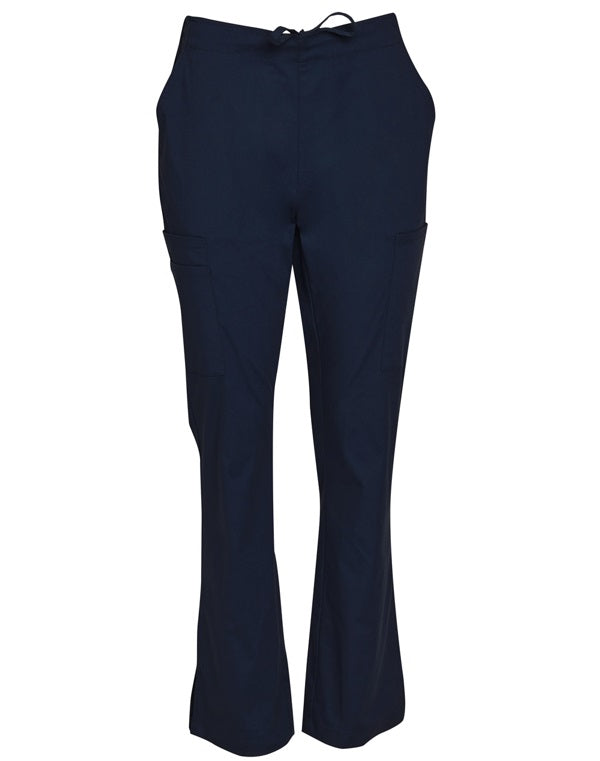aiw ladies semi-elastic scrubs pants navy