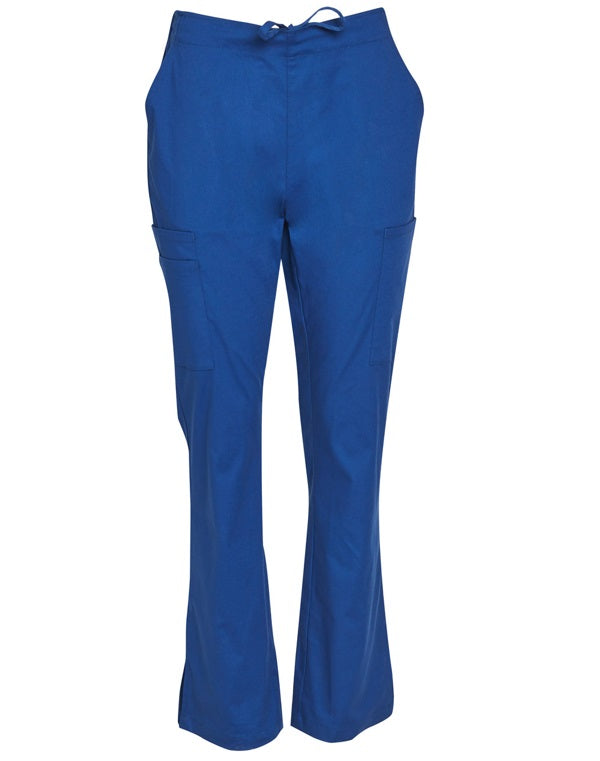 aiw ladies semi-elastic scrubs pants royal blue