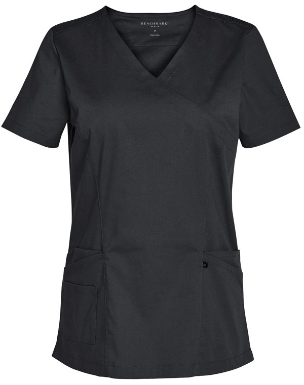 aiw ladies scrubs top charcoal
