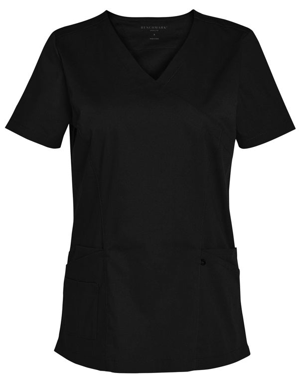 aiw ladies scrubs top black
