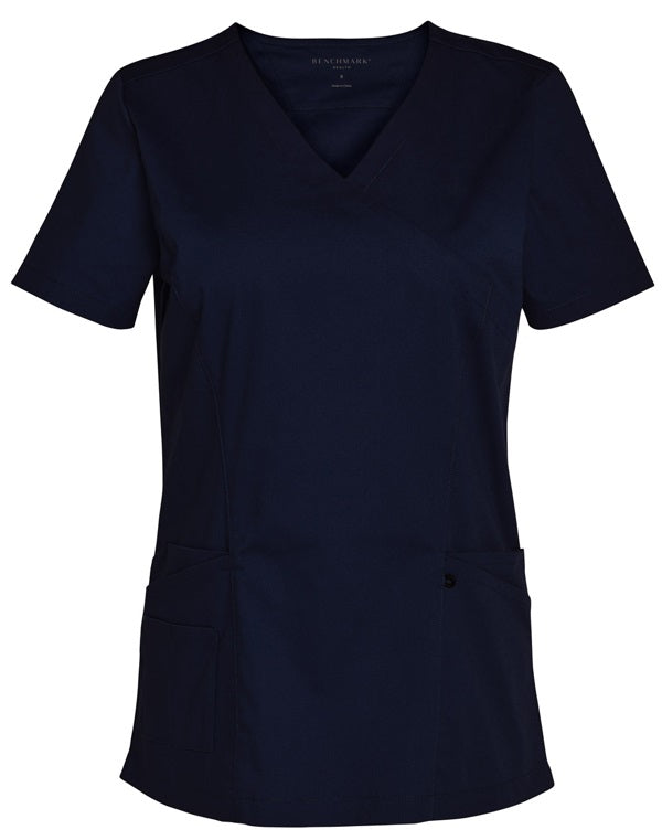 aiw ladies scrubs top navy
