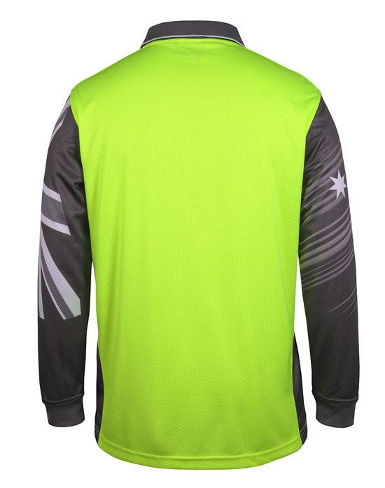 jbs long sleeve southern cross polo lime