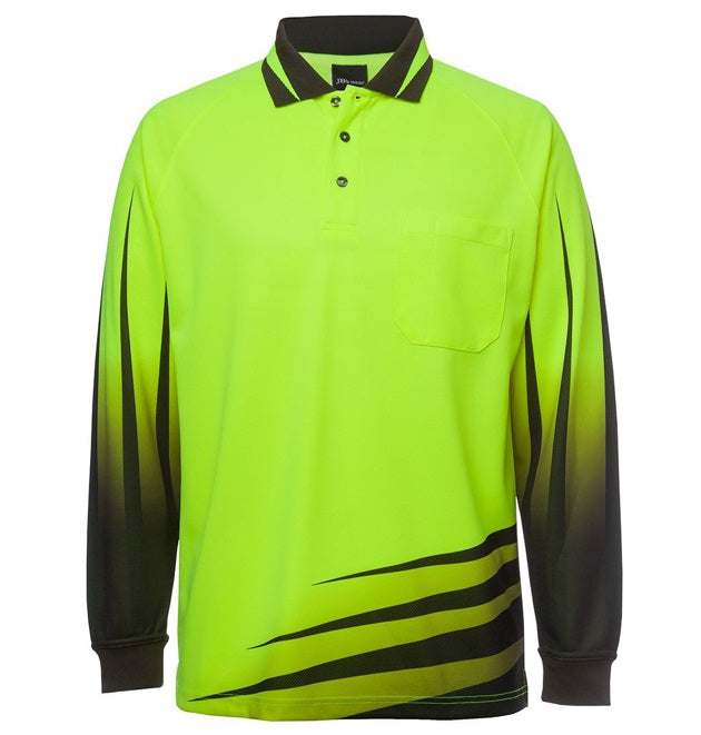 jbs long sleeve rippa polo lime