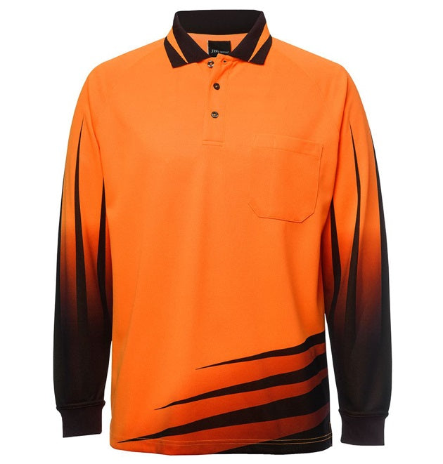 jbs long sleeve rippa polo orange