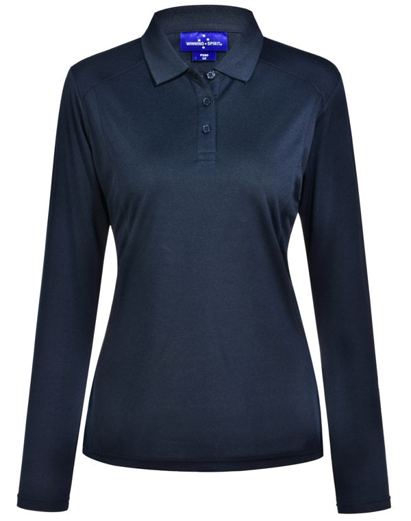 aiw ladies lucky bamboo polo navy