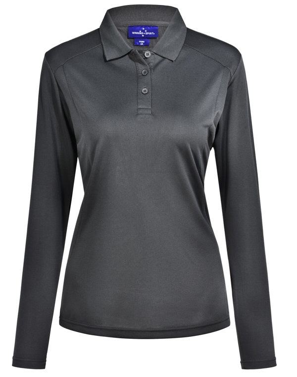 aiw ladies lucky bamboo polo storm grey