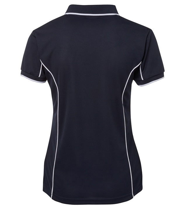 jb's ladies piping polo navy white