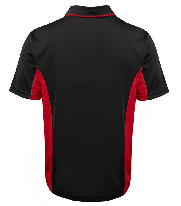 jb's podium contrast polo black red