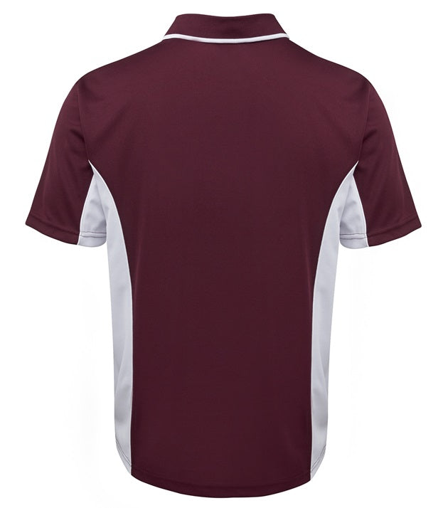 jb's podium contrast polo maroon white