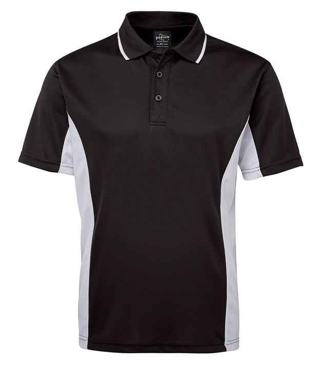 jb's podium contrast polo black white