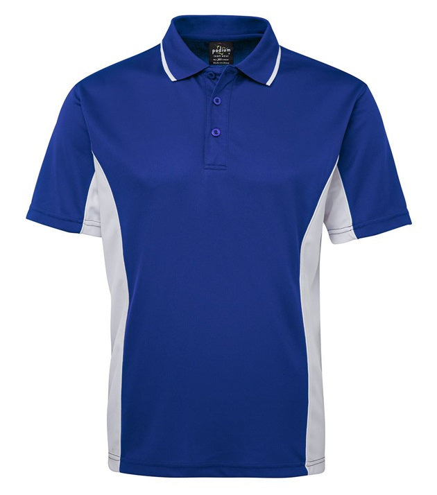 jb's podium contrast polo royal white