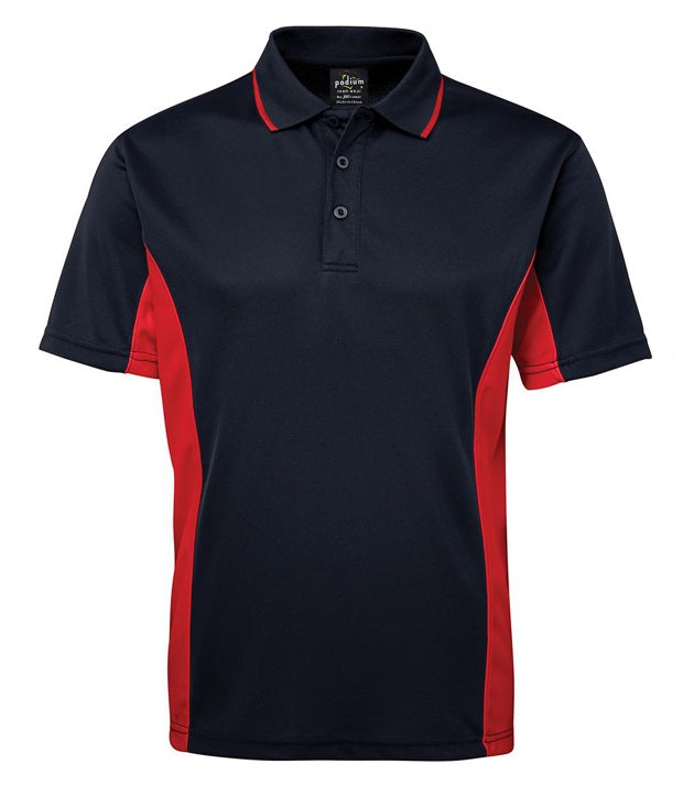 jb's podium contrast polo navy red