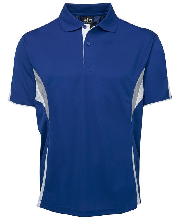 JB's Men's Cool Polo Royal White Grey