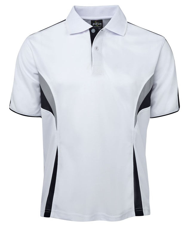 JB's Men's Cool Polo White Navy Grey