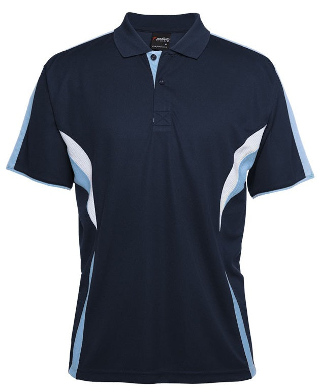 JB's Men's Cool Polo Navy Light-Blue Grey