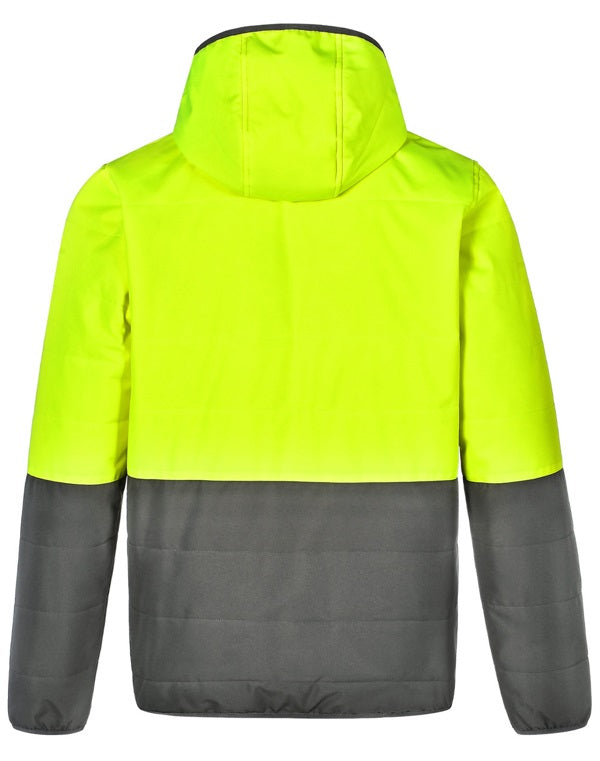 aiw unisex hi-vis puffer jacket yellow