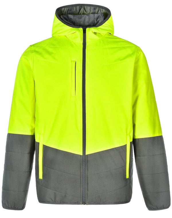 aiw unisex hi-vis puffer jacket yellow