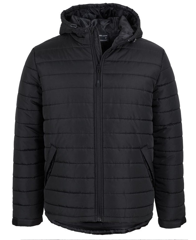 Jb's hooded puffer jacket black