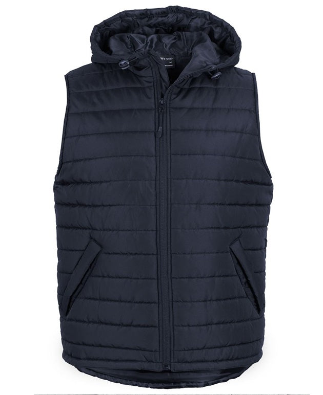Jb's hooded puffer vest navy